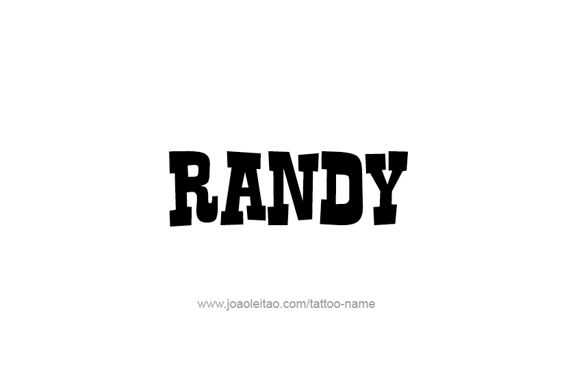 Tattoo Design  Name Randy   