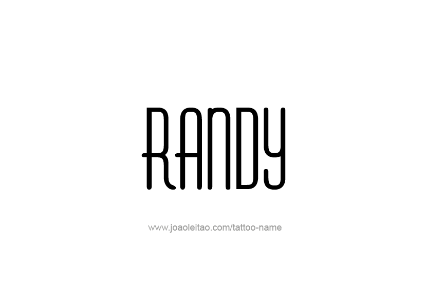 Tattoo Design  Name Randy   