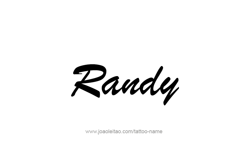 Tattoo Design  Name Randy   