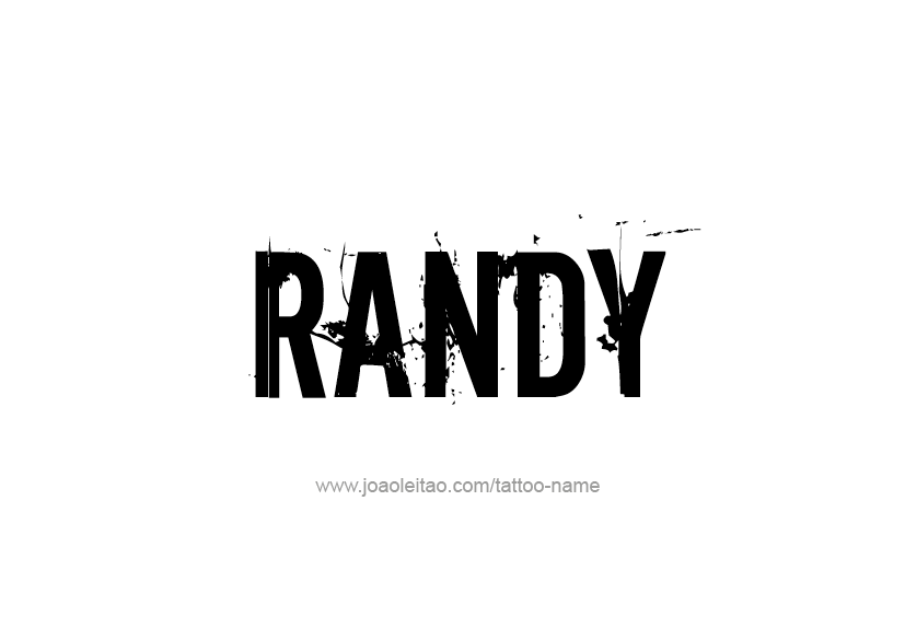 Tattoo Design  Name Randy   