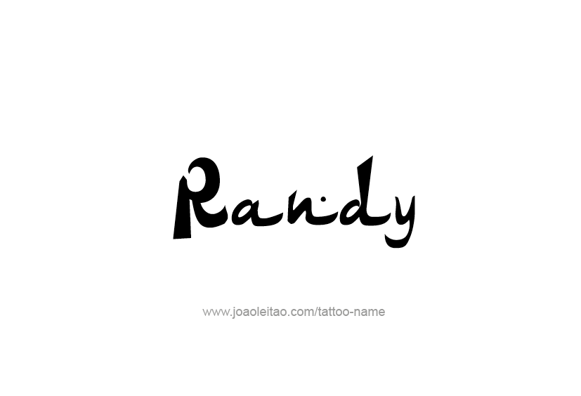 Tattoo Design  Name Randy   