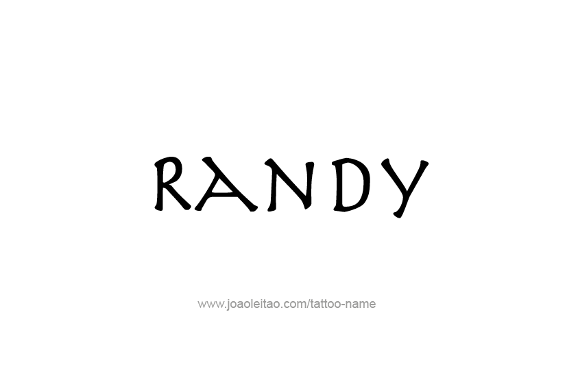 Tattoo Design  Name Randy   