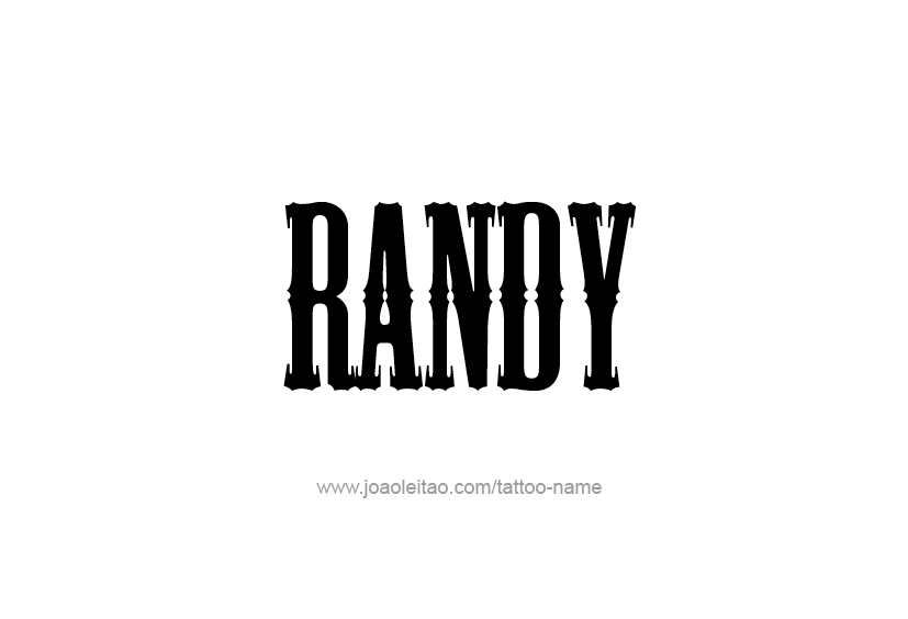 Tattoo Design  Name Randy   