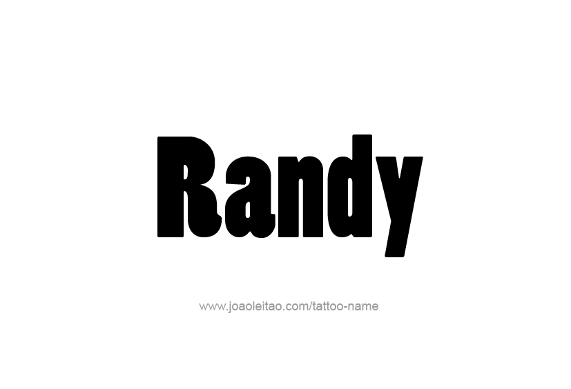 Tattoo Design  Name Randy   