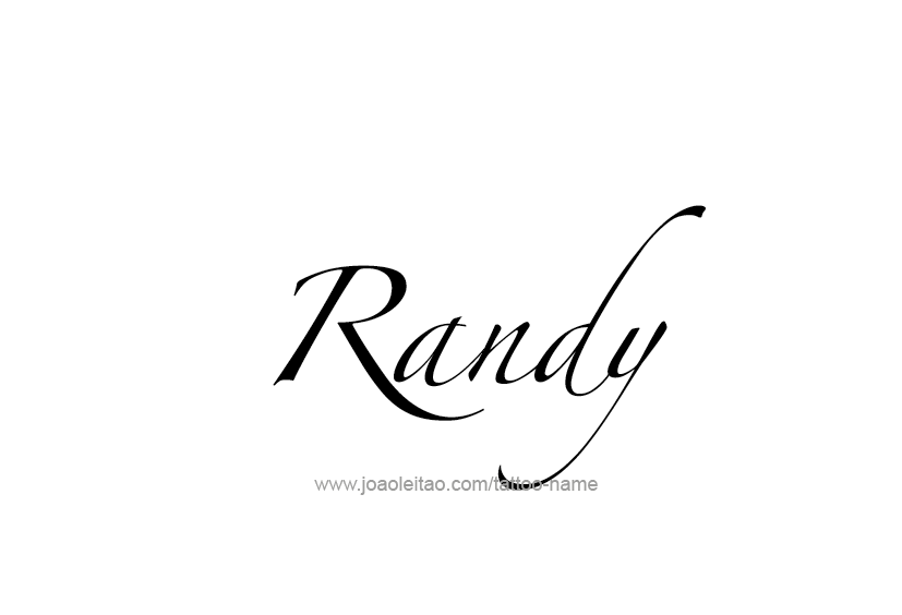 Tattoo Design  Name Randy   