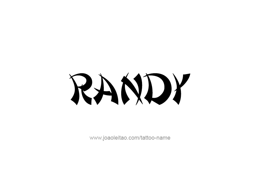 Tattoo Design  Name Randy