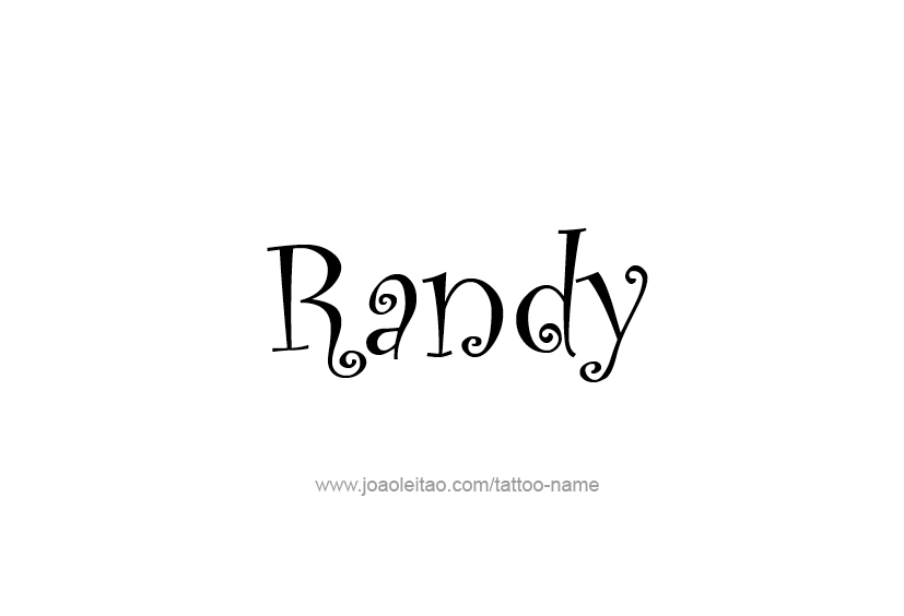 Tattoo Design  Name Randy   