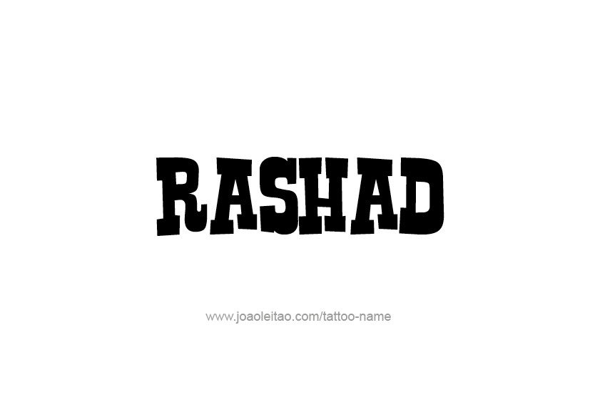 Tattoo Design  Name Rashad   