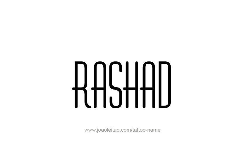 Tattoo Design  Name Rashad   