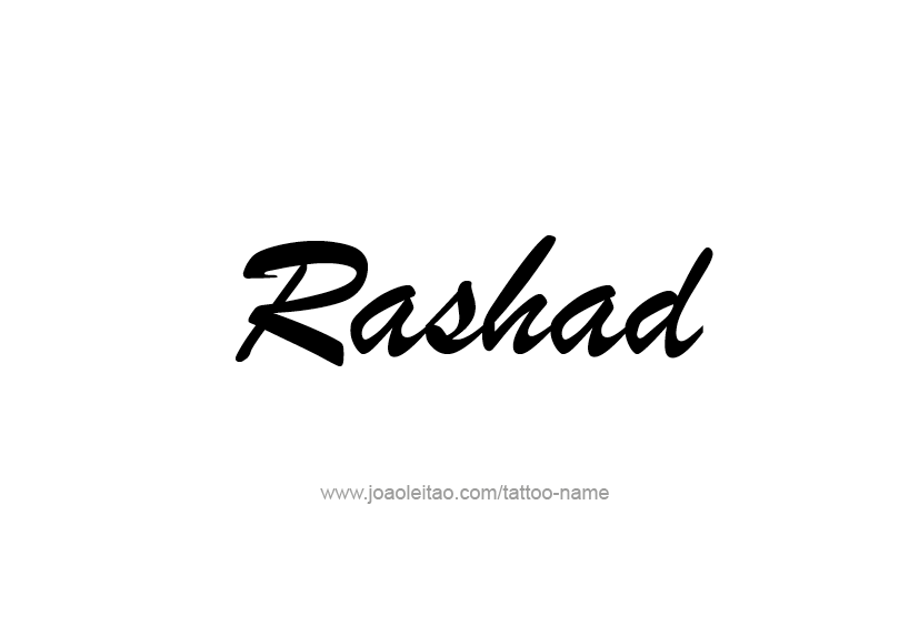 Tattoo Design  Name Rashad   