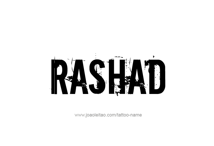 Tattoo Design  Name Rashad   