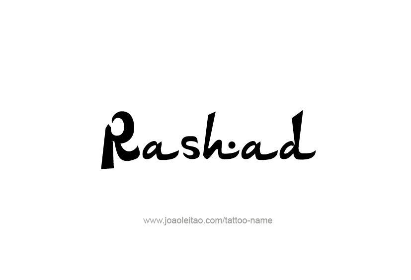 Tattoo Design  Name Rashad   