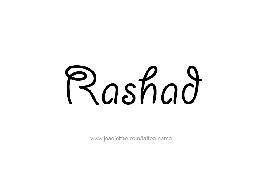 Tattoo Design  Name Rashad   