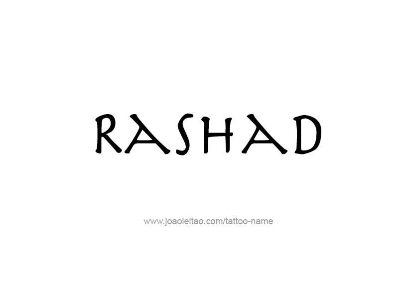 Tattoo Design  Name Rashad   