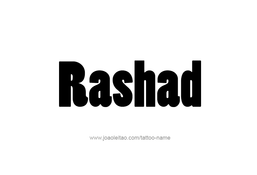 Tattoo Design  Name Rashad   