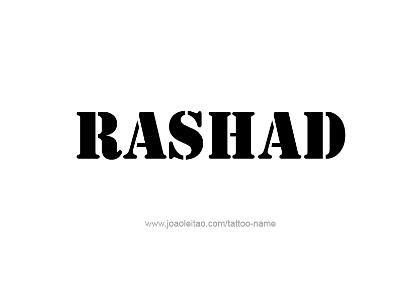 Tattoo Design  Name Rashad   