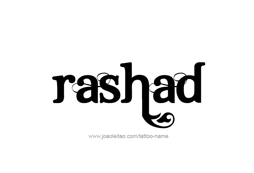 Tattoo Design  Name Rashad   