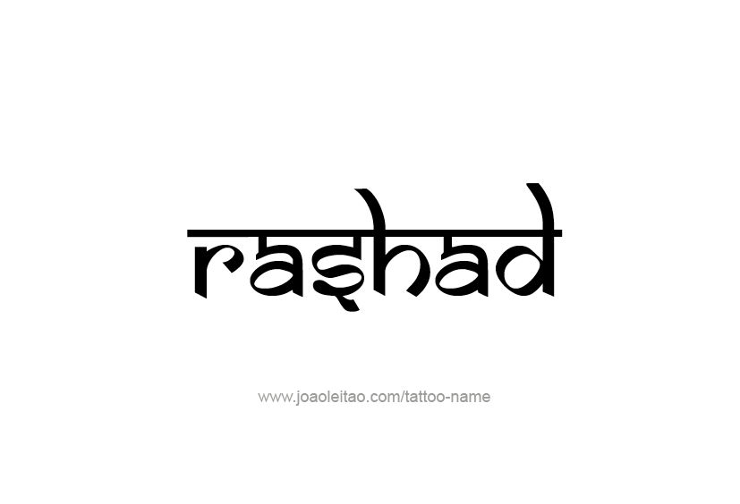 Tattoo Design  Name Rashad   