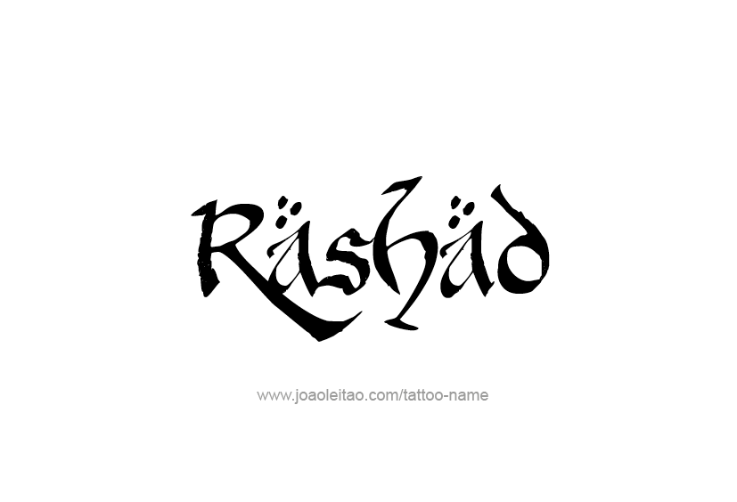 Tattoo Design  Name Rashad   