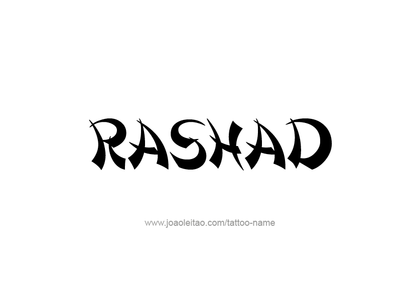 Tattoo Design  Name Rashad