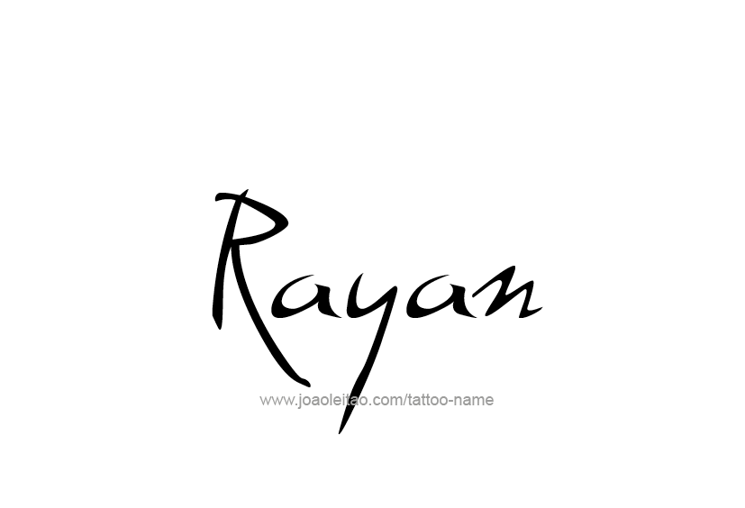 Tattoo Design  Name Rayan   