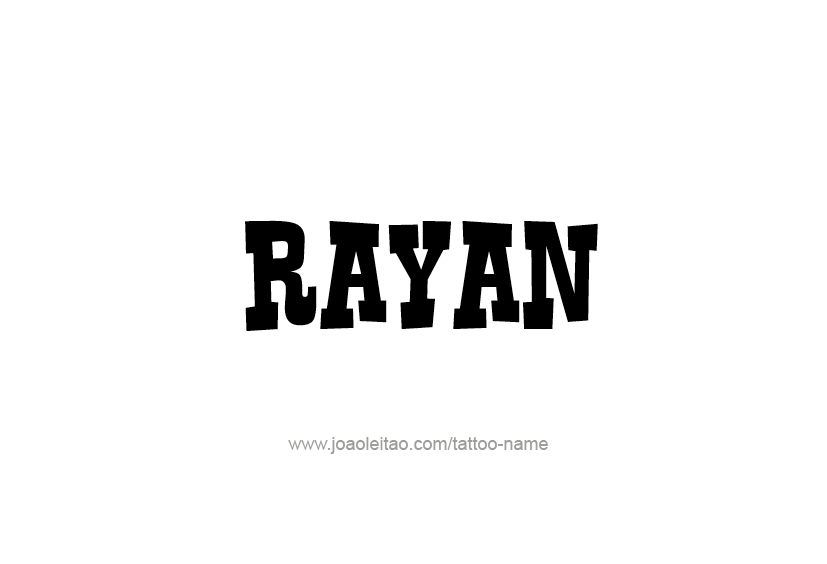 Tattoo Design  Name Rayan   