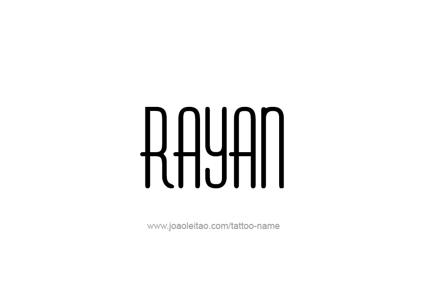 Tattoo Design  Name Rayan   