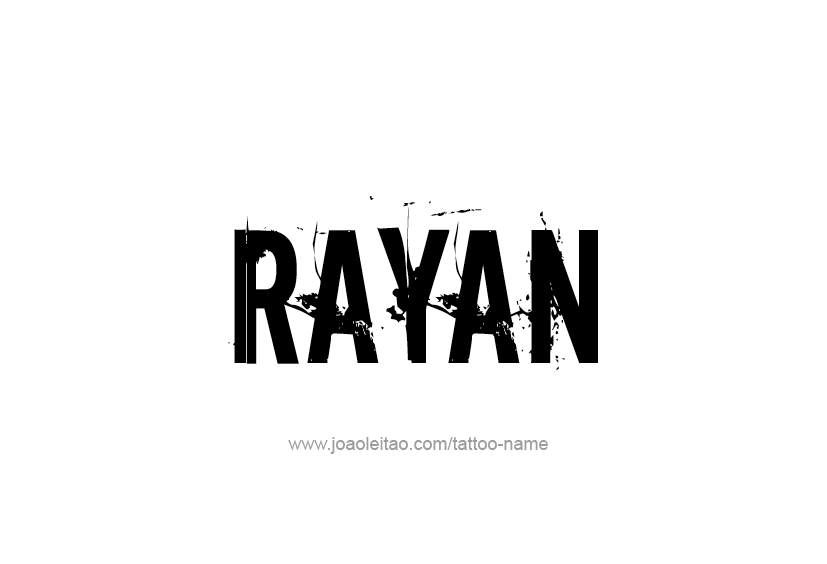 Tattoo Design  Name Rayan   