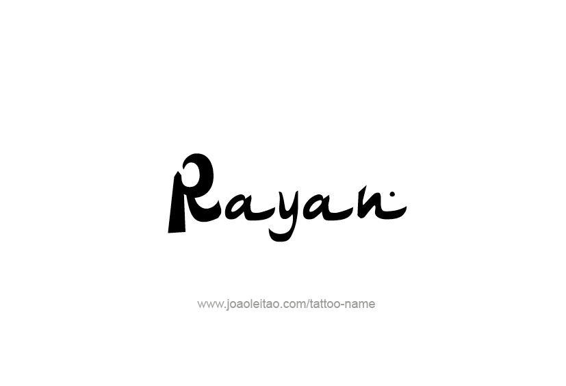 Tattoo Design  Name Rayan   