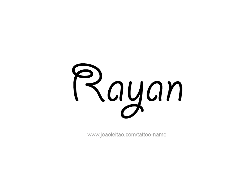 Tattoo Design  Name Rayan   