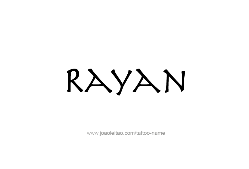 Tattoo Design  Name Rayan   