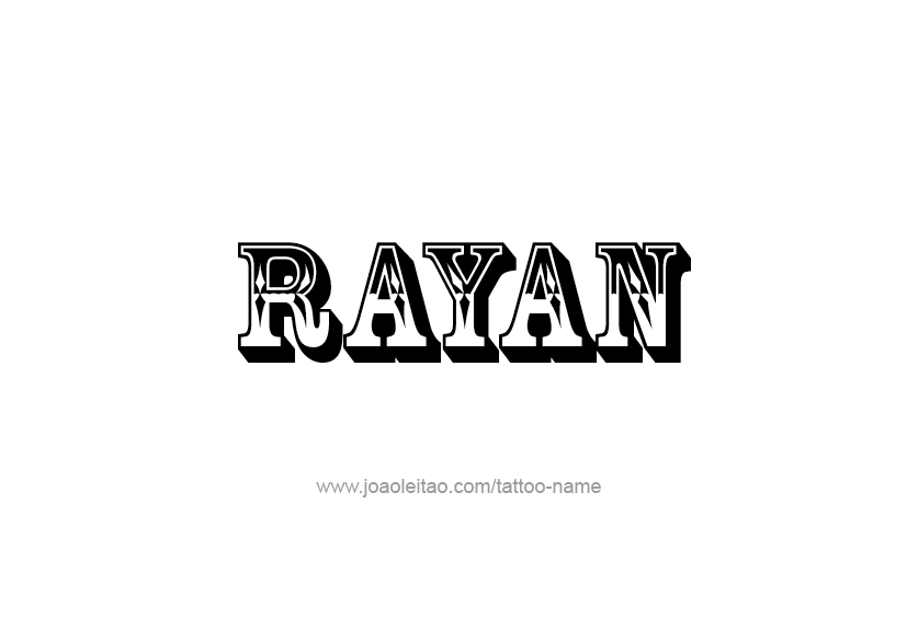 Tattoo Design  Name Rayan   