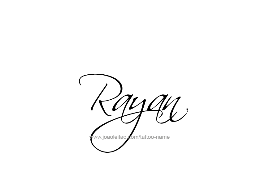 Tattoo Design  Name Rayan   