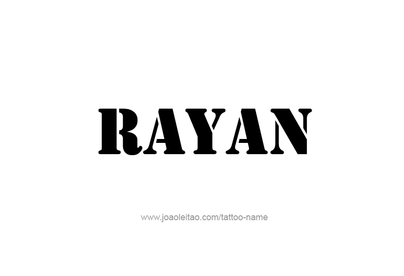 Tattoo Design  Name Rayan   