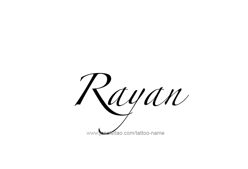 Tattoo Design  Name Rayan   