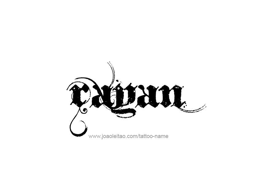 Tattoo Design  Name Rayan   