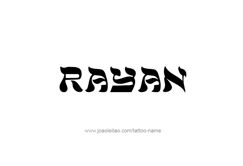 Tattoo Design  Name Rayan   
