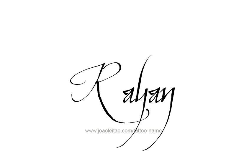 Tattoo Design  Name Rayan   