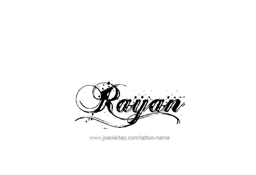 Tattoo Design  Name Rayan   