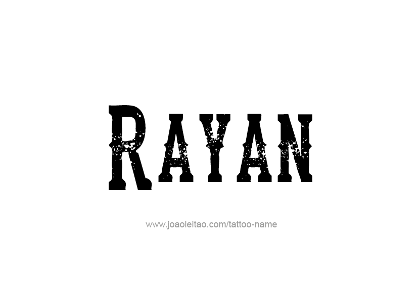 Tattoo Design  Name Rayan   