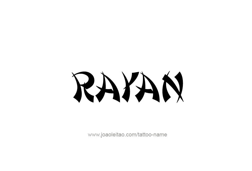 Tattoo Design  Name Rayan