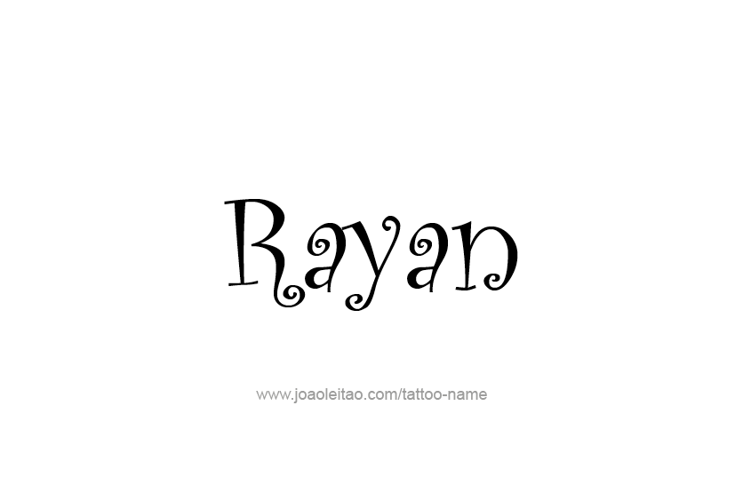 Tattoo Design  Name Rayan   