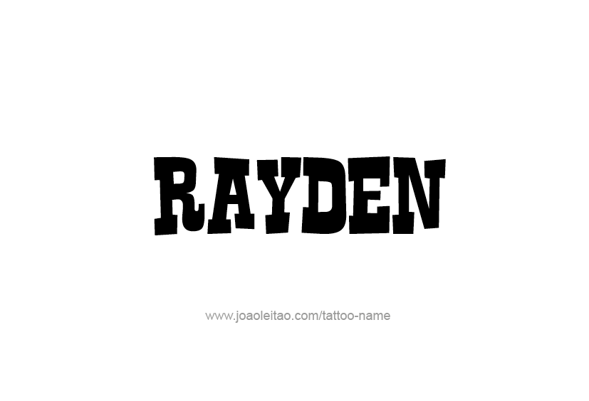 Tattoo Design  Name Rayden   