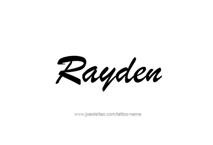 Tattoo Design  Name Rayden   