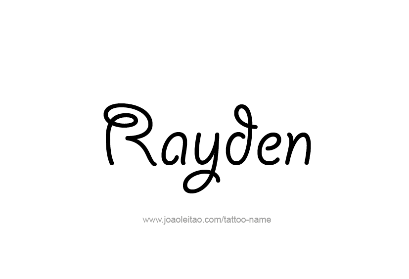 Tattoo Design  Name Rayden   