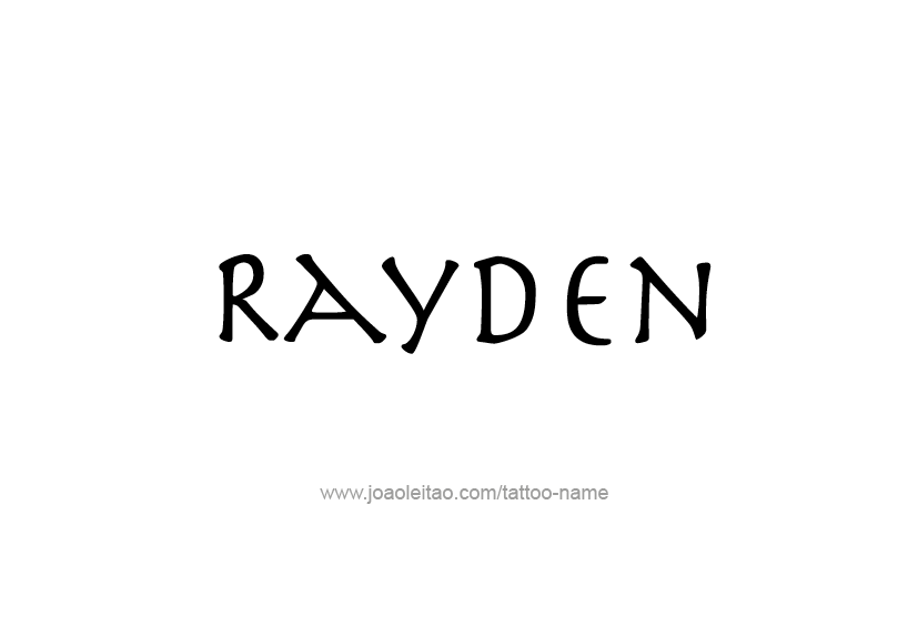 Tattoo Design  Name Rayden   