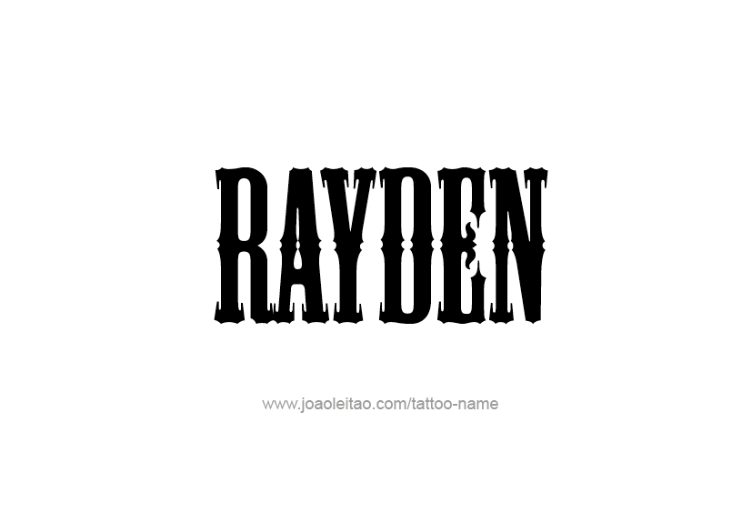 Tattoo Design  Name Rayden   