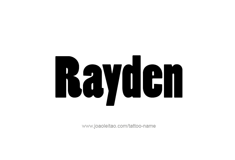 Tattoo Design  Name Rayden   