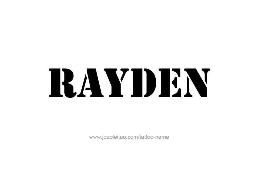 Tattoo Design  Name Rayden   