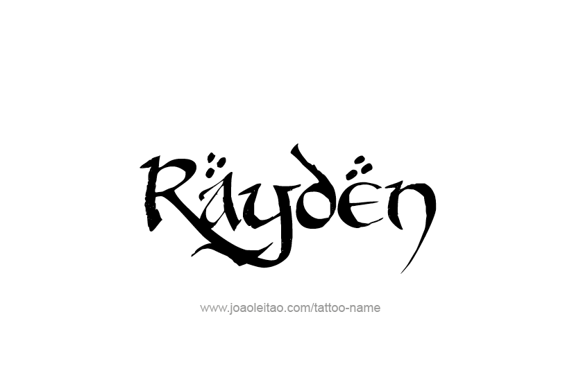 Tattoo Design  Name Rayden   